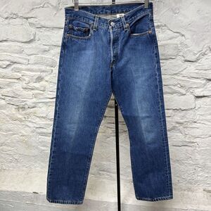 Vtg 90s y2k LEVIS 501 Jeans 28x30 Blue Button Fly Denim Pants Workwear 28 W 30 L